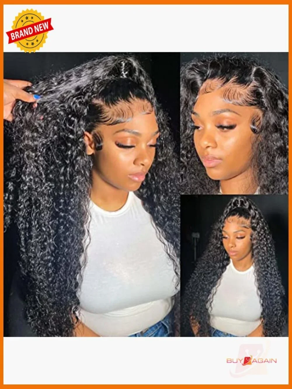 Deep Wave 13x4 HD Lace Front Wig Human Hair 180% Density Glueless